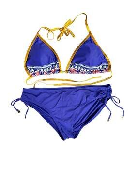 Zando Women's Tribal Print Bikini Top (XL) and Anne Cole Purple Bottoms (M)